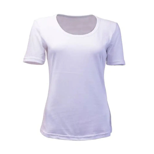 Women's White Scoop Neck T-Shirt